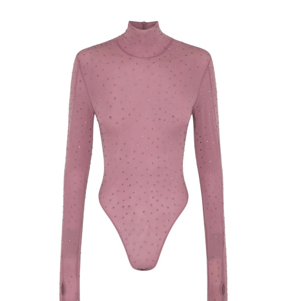 Alex Perry Sloan Bodysuit with crystals size UK6/US0